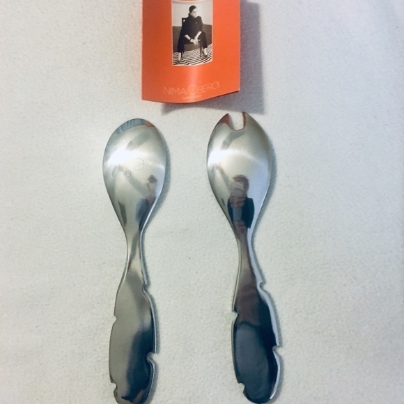 Lunares Silver Salad/ Serving Set NEW IN THE BOX - Picture 4 of 7